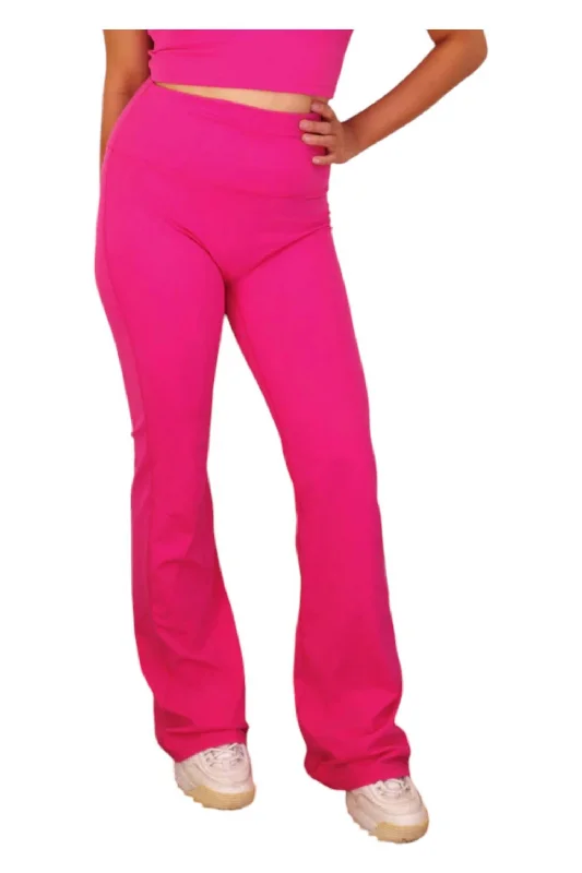 Price Rollback Flared Pants In Pink