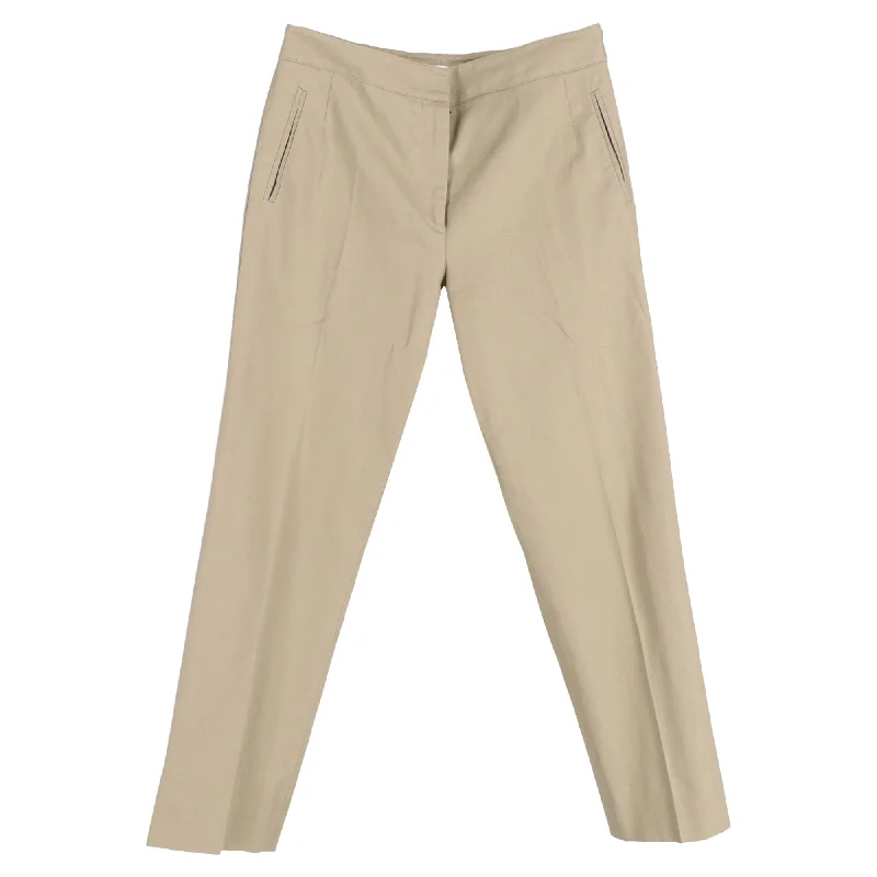 Instant Discount Givenchy Straight Leg Trousers in Beige Cotton
