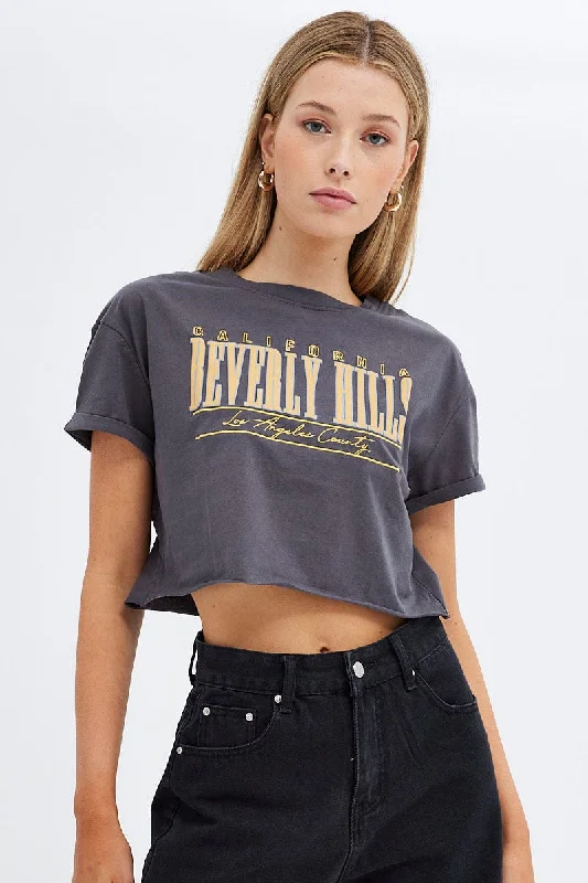 Price Rollback Grey Graphic Tee Short Sleeve