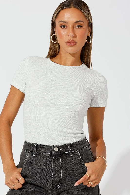 Don't Wait Grey Longline T Shirt Short Sleeve Crew Neck