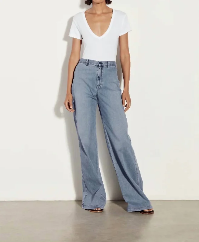 Mega Deal High Waisted Wide Leg Jeans In Midwash