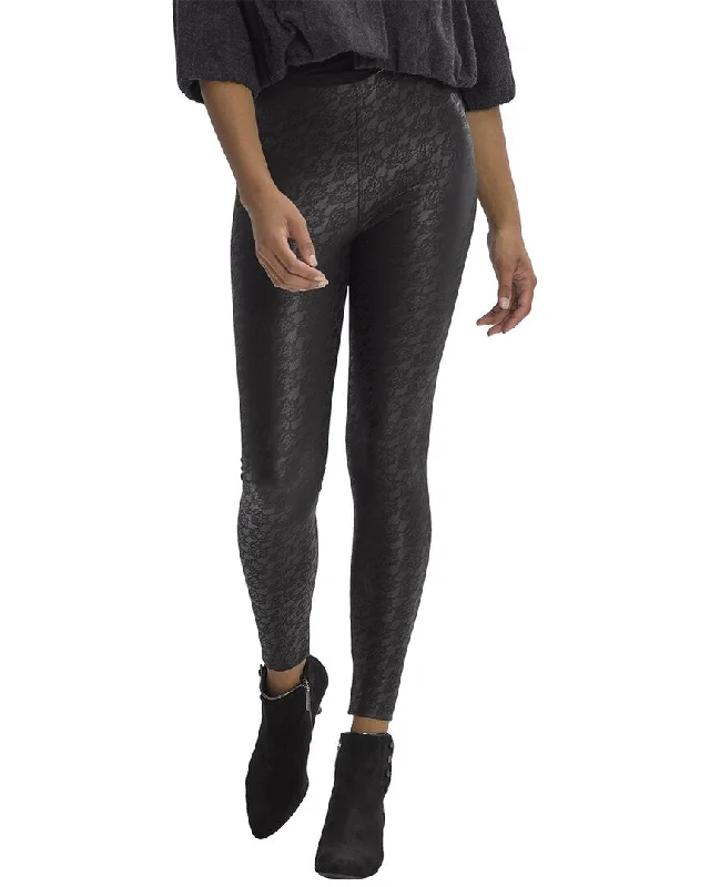 Crazy Deals HUE Lacy Leatherette Hi Rise Legging