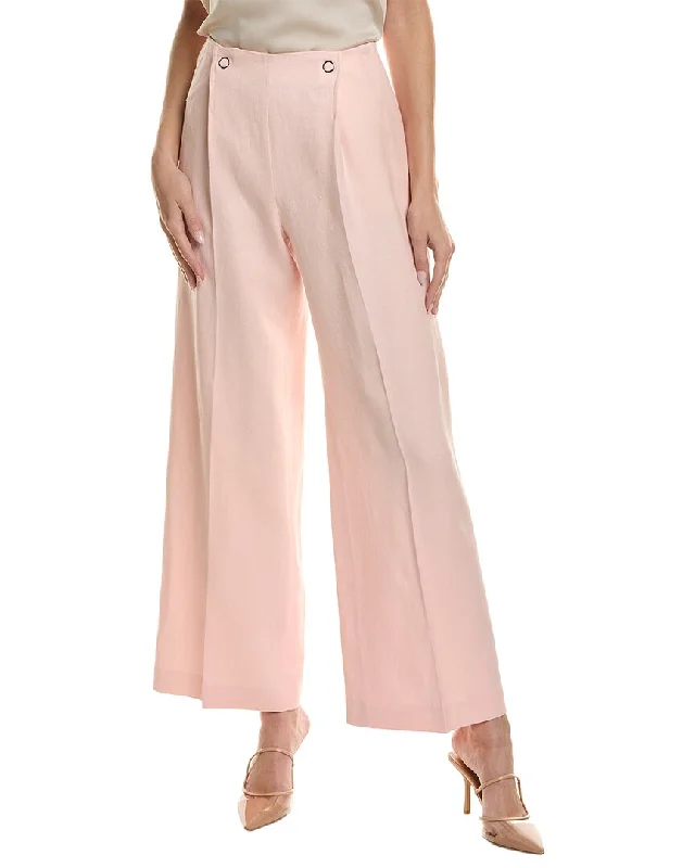 Limited Quantity Hugo Boss womens  Tapito Linen-Blend Pant, 6P, Pink