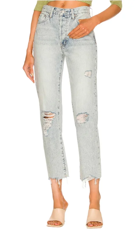 While Supplies Last Hysteria Ankle Pants In Blue Denim