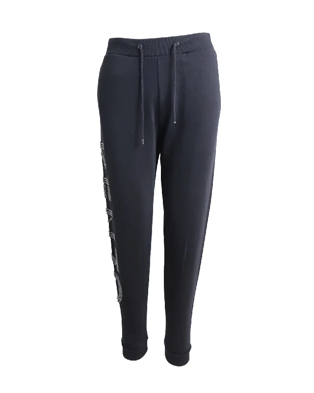 Exclusive Access Kenzo Logo Printed Joggers in Black Cotton