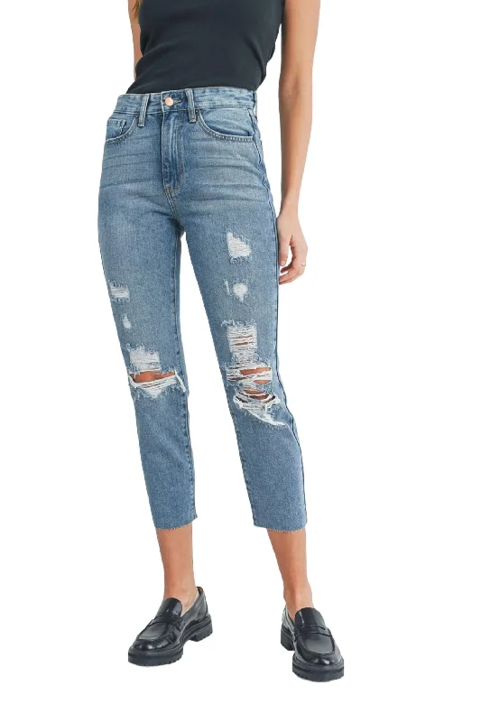 Crazy Deals Lakeshore Mom Jeans In Medium Wash