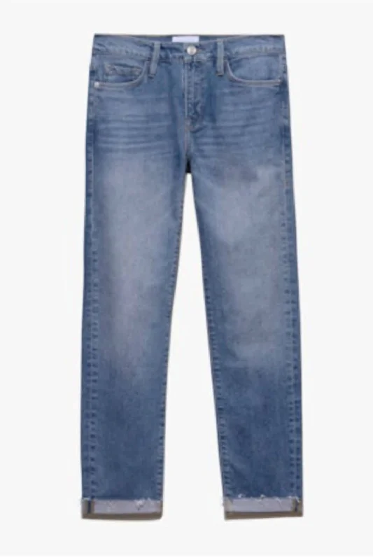 Super Sale Le Garcon Rolled Raw After Jeans In Blue