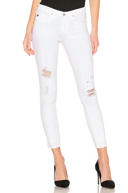 Discount Mania Legging Ankle Skinny Jeans In Rudimentary White