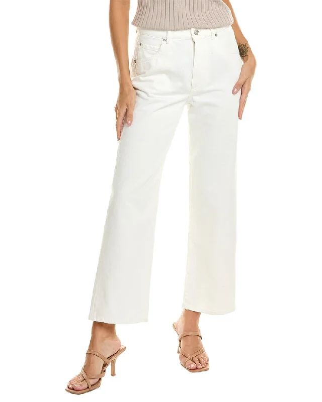 Seasonal Sale Loro Piana Cropped High-Rise White Straight Leg Jean