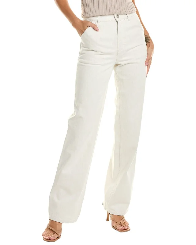Weekend Special Loro Piana Releigh High-Rise White Straight Leg Jean