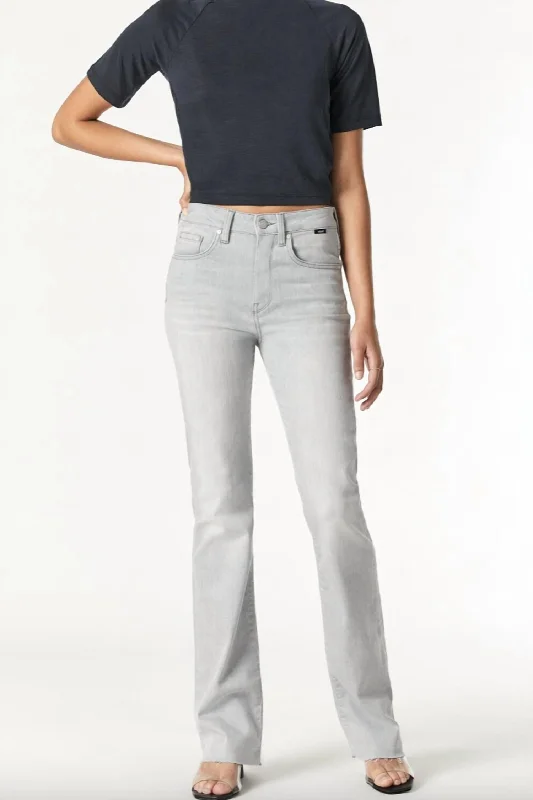 Instant Discount Maria Flare Jean In Light Grey Feather Blue