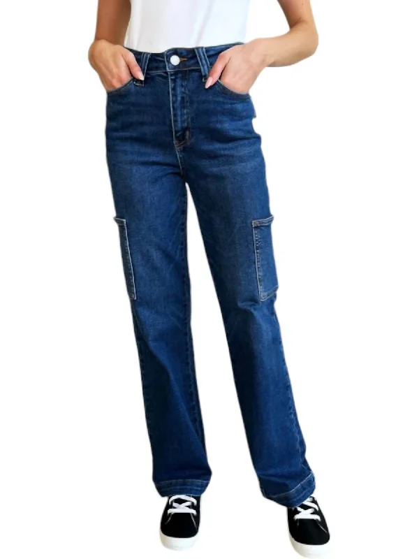 New Deals Modern Cargo Jeans In Dark Indigo