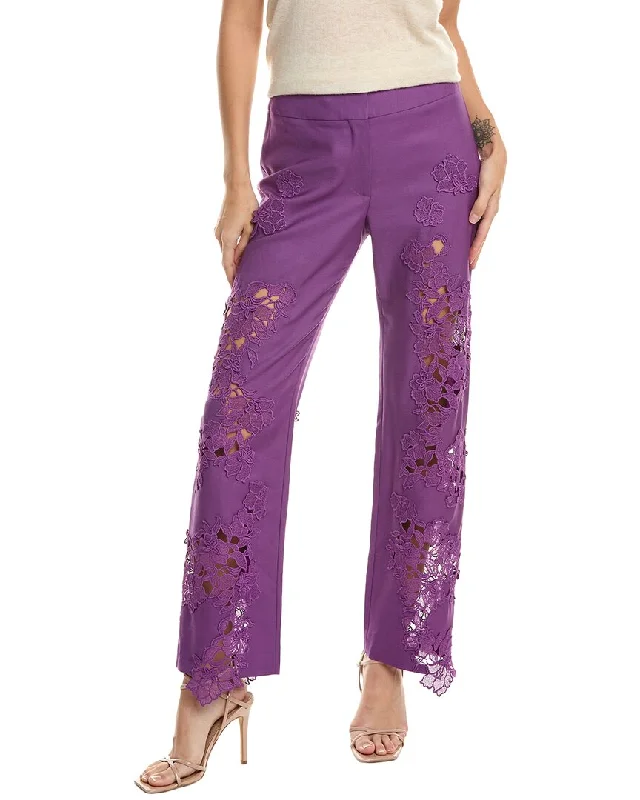 Grand Opening Sale Oscar de la Renta Wool & Mohair-Blend Pant