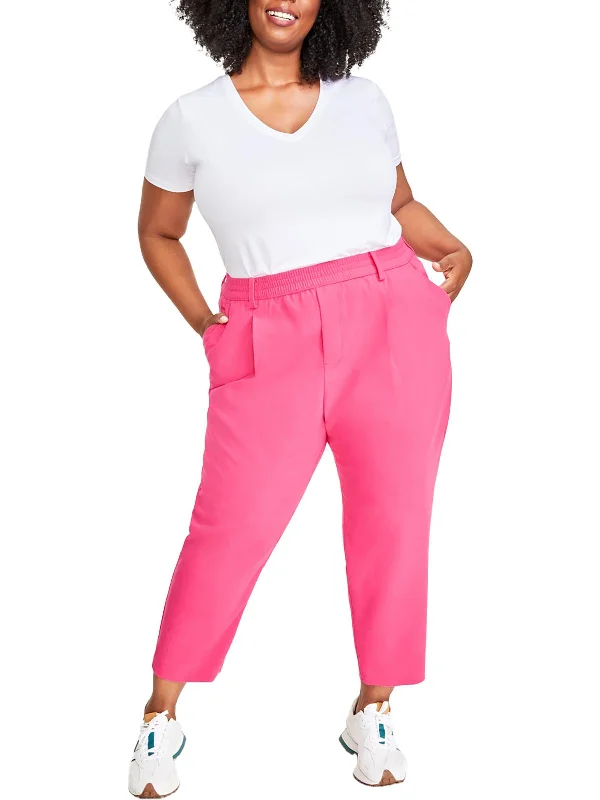 Discount Deals Plus Womens High Rise Work Wear Straight Leg Pants