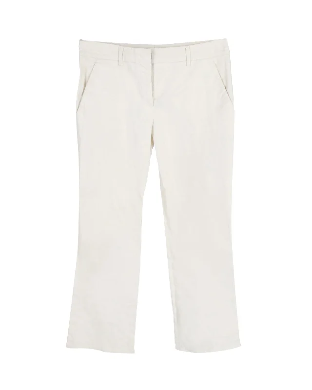 Loyalty Reward Prada Trousers in White Cotton