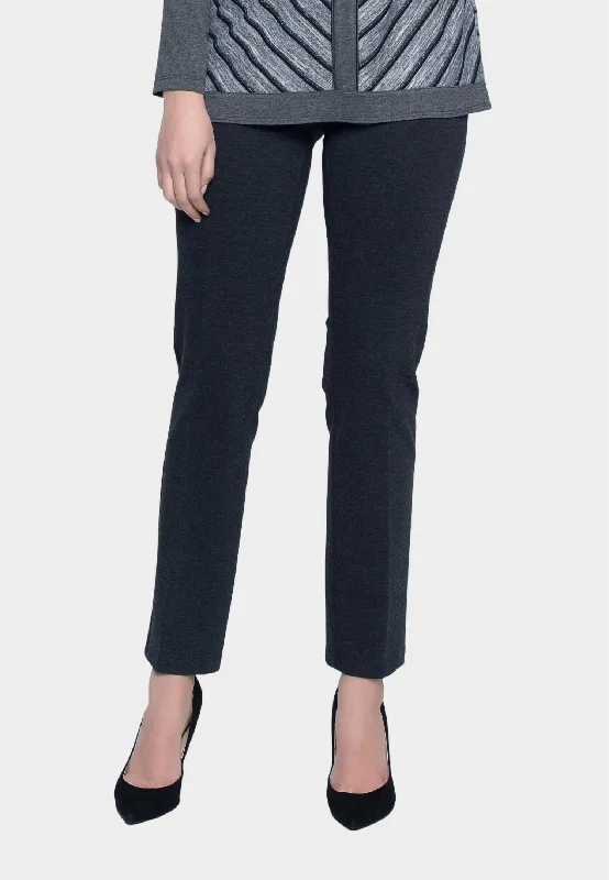 Huge Savings Pull-On Straight Leg Pant In Heather Charcoal