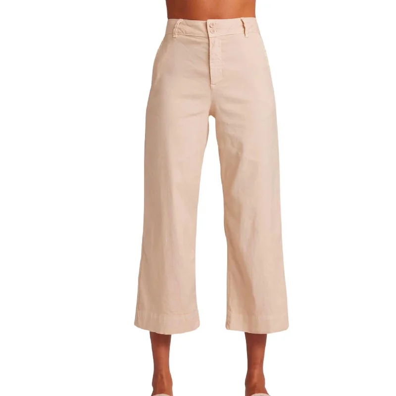 Saige Wide Leg Crop Pants In Samba Sand