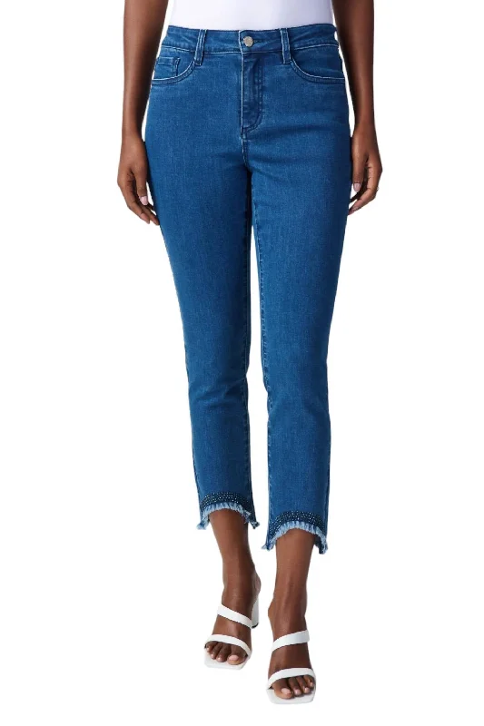 YEAR-End Clearance Skinny Ankle-Length Jeans In Denim Medium Blue