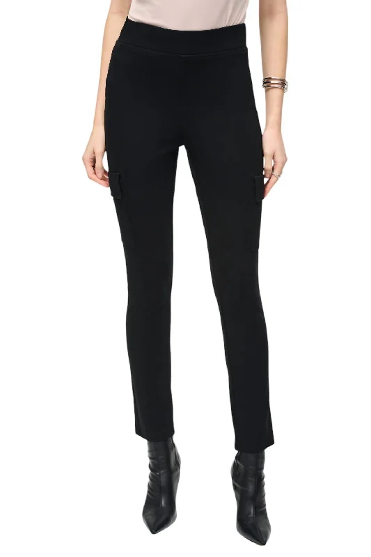 Lowest Prices Slim Fit Full Length Pant With Pockets In Black