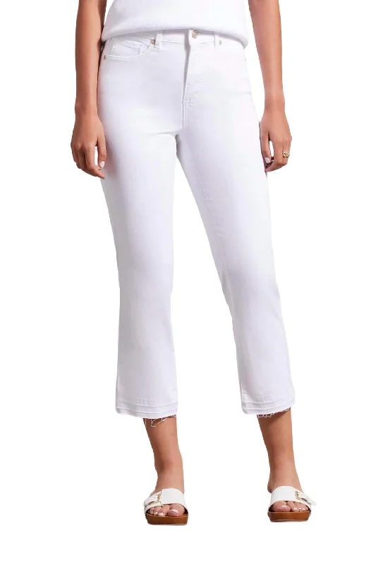 Price Cut Sophia Microflare Crop Jeans In White