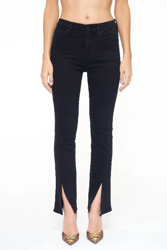 Flash Deals Teagan High Rise Vented Straight Jean In Black