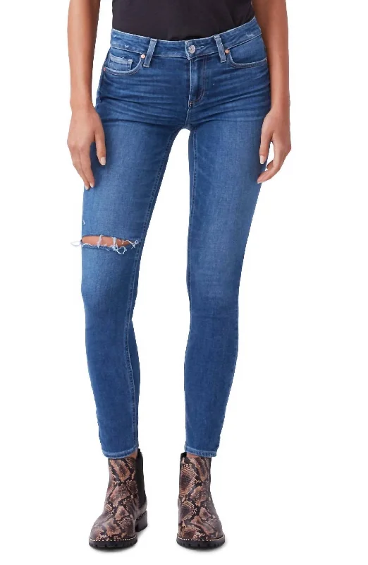 Unmissable Offer Verdugo Transcend Mid Rise Ultra Skinny Crop Ankle Jean In Roadhouse Destructed