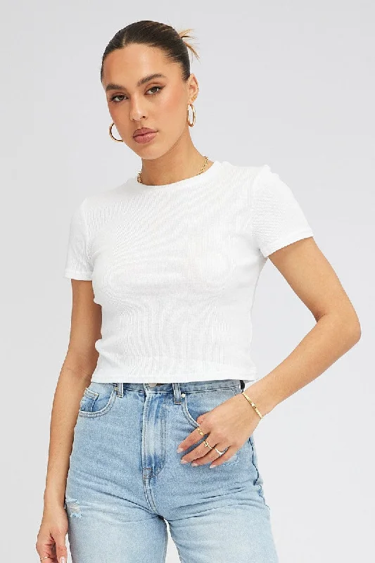 Special Price White T Shirt Short Sleeve Crew Neck