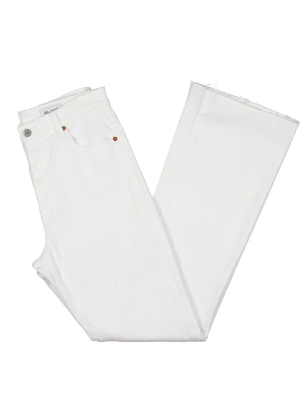New Markdowns Womens Denim Raw Hem Bootcut Jeans