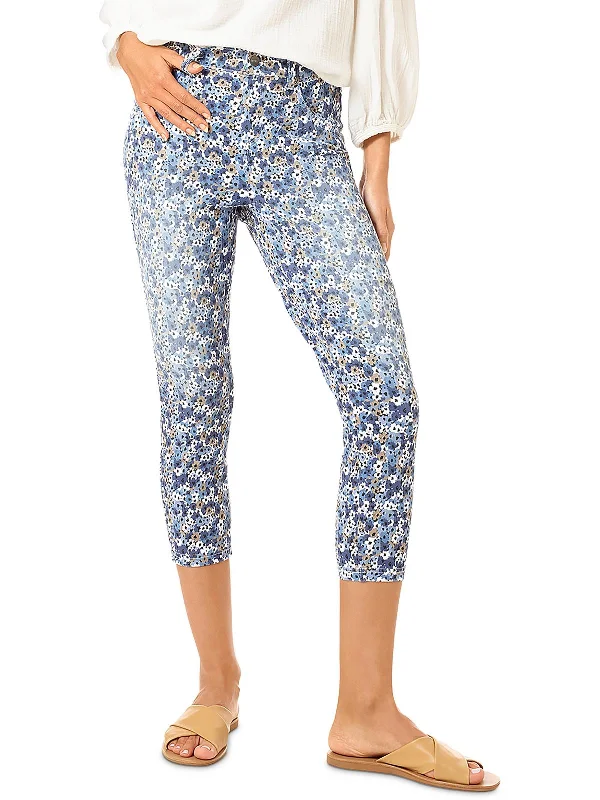 Major Savings Womens Floral Denim Capri Pants