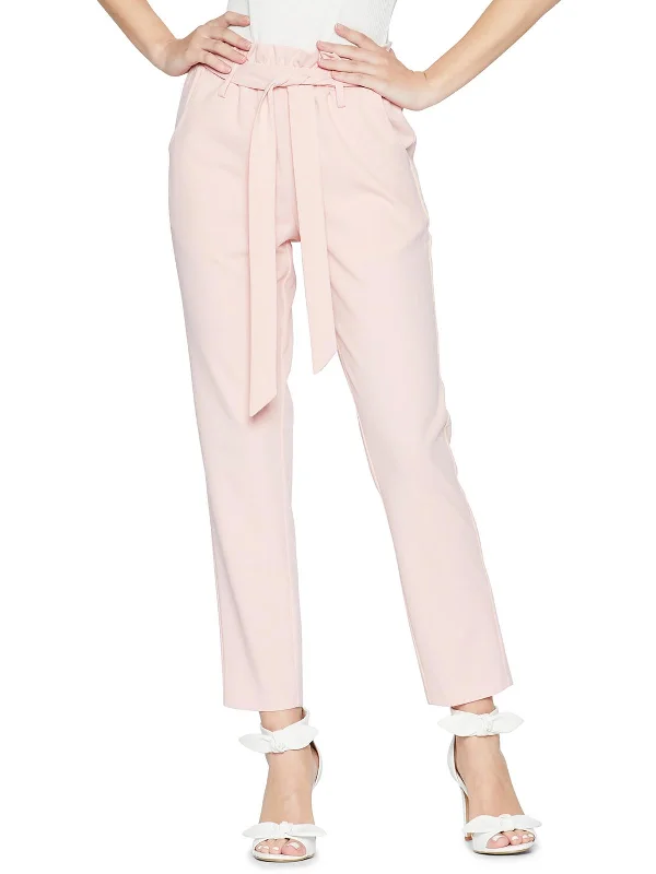 New Deals Womens Paperbag Belted Ankle Pants