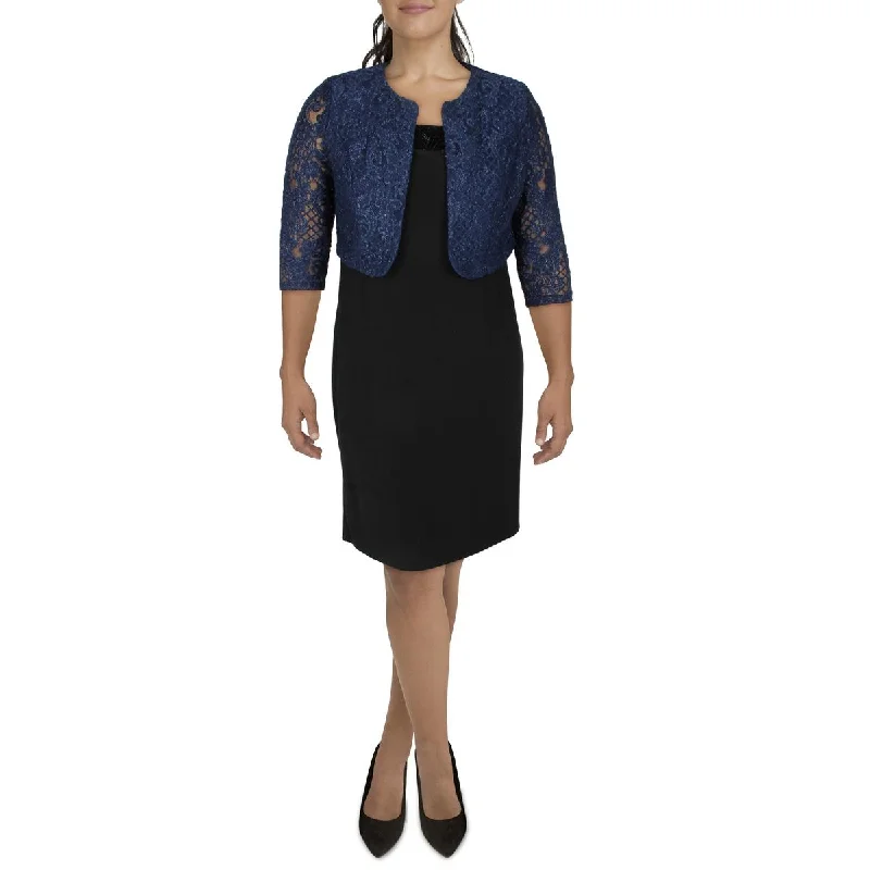 Seasonal Sale Alex Evenings Womens Petites Lace Glitter Bolero