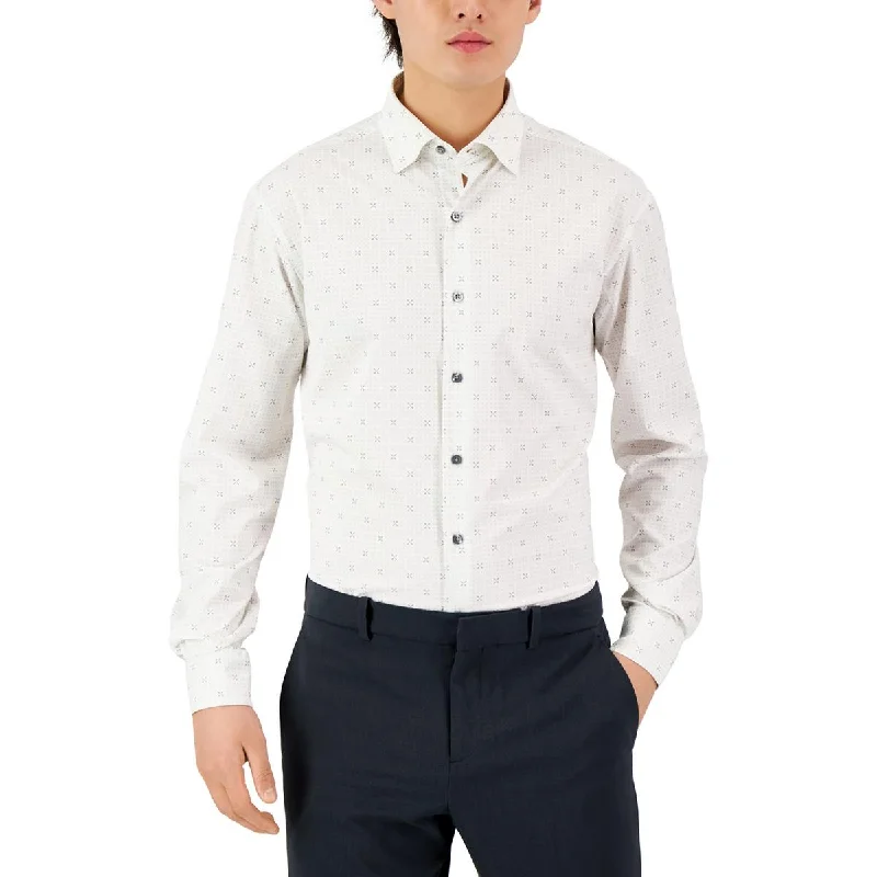 Major Savings Alfani Mens Geo-Print Long Sleeve Dress Shirt