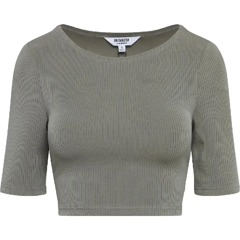 Epic Deals BB Dakota by Steve Madden Womens Crop Scoop Neck Pullover Top