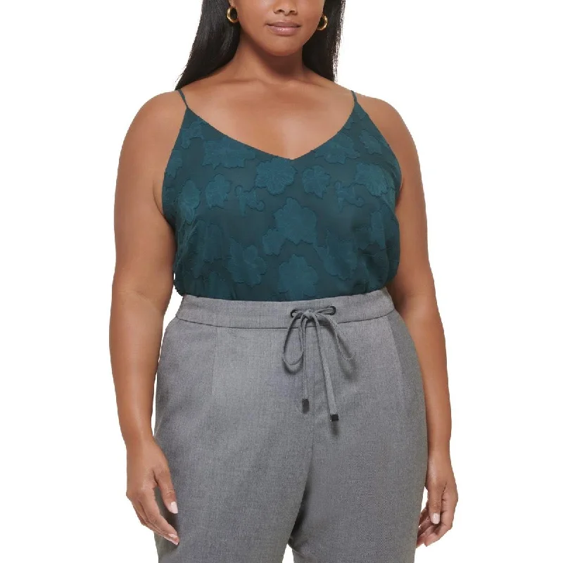 Steals and Deals Calvin Klein Womens Plus Jacquard Lined Cami