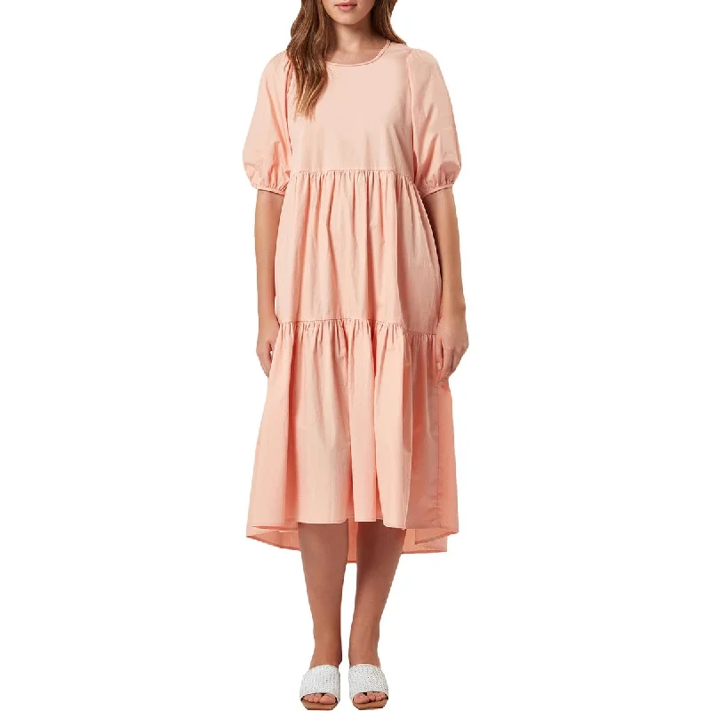 YEAR-End Clearance Charlie Holiday Marny Women's Gathered Puff Sleeve Midi Shift Dress