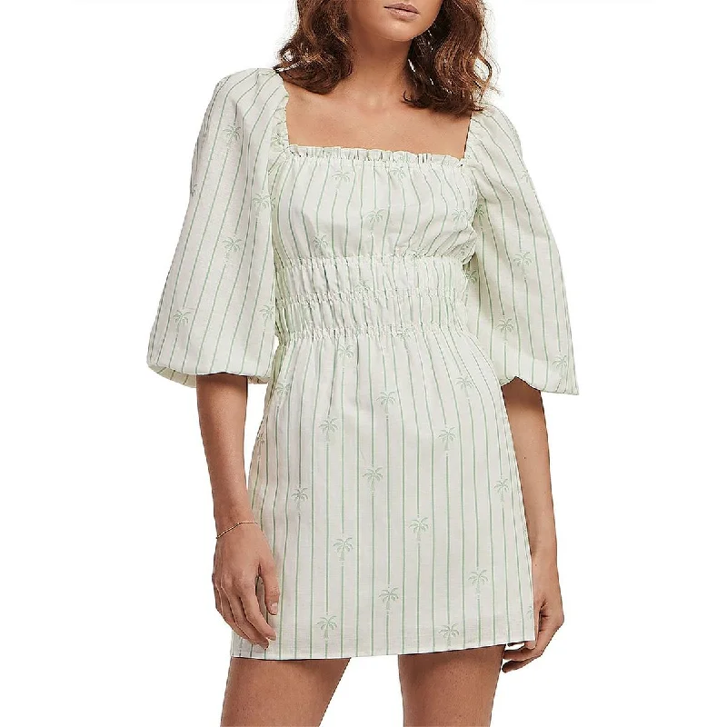 Limited Time Charlie Holiday Womens Linen Short Mini Dress
