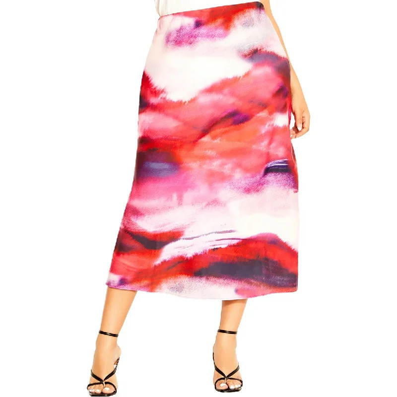 Special Discount City Chic Womens Midi Printed A-Line Skirt