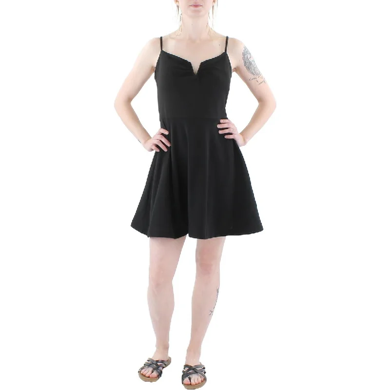 Extra Savings City Studios Womens Juniors Knit Notched Neck Fit & Flare Dress