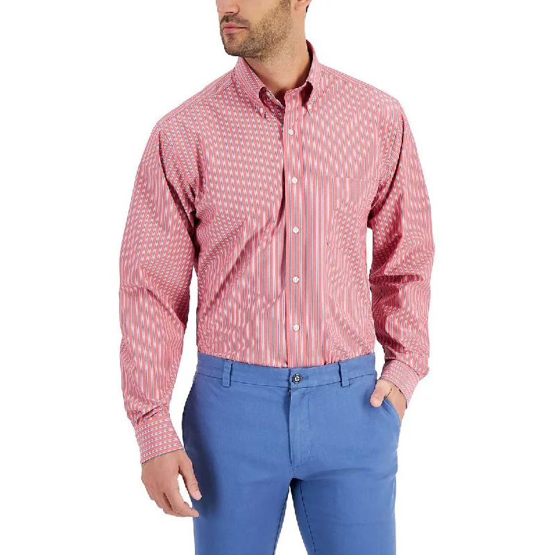 Savings Event Club Room Mens Regular Fit Striped Dress Shirt