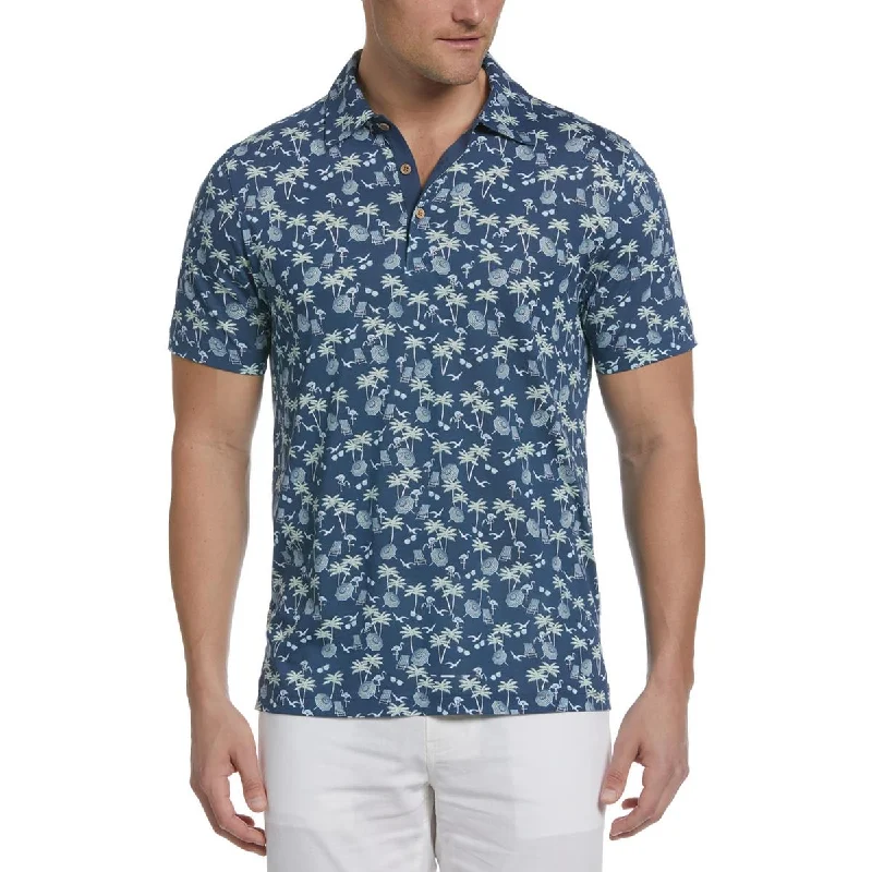 Weekend Deal Cubavera Mens Collar Printed Button-Down Shirt