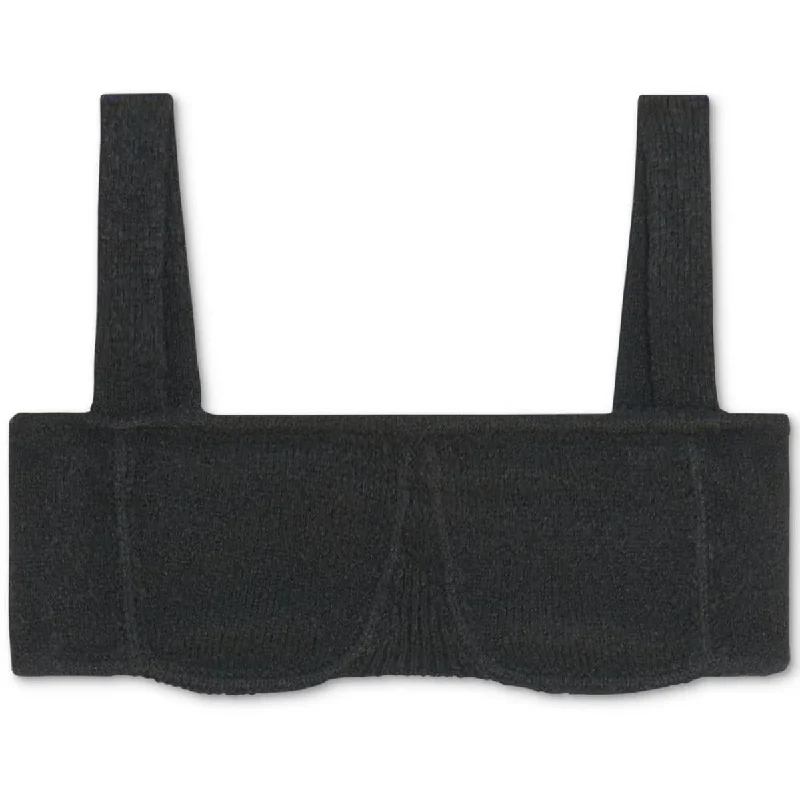 Deal Alert Danielle Bernstein Womens Cropped Sleeveless Bralette