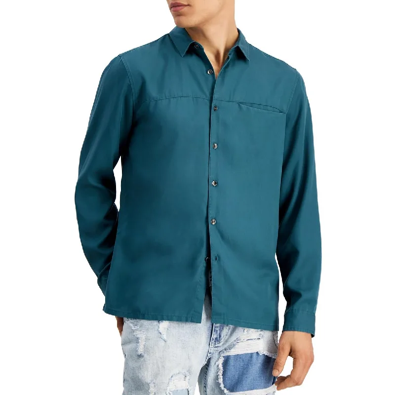 Warehouse Sale INC Mens Toby Lyocell Woven Button-Down Shirt