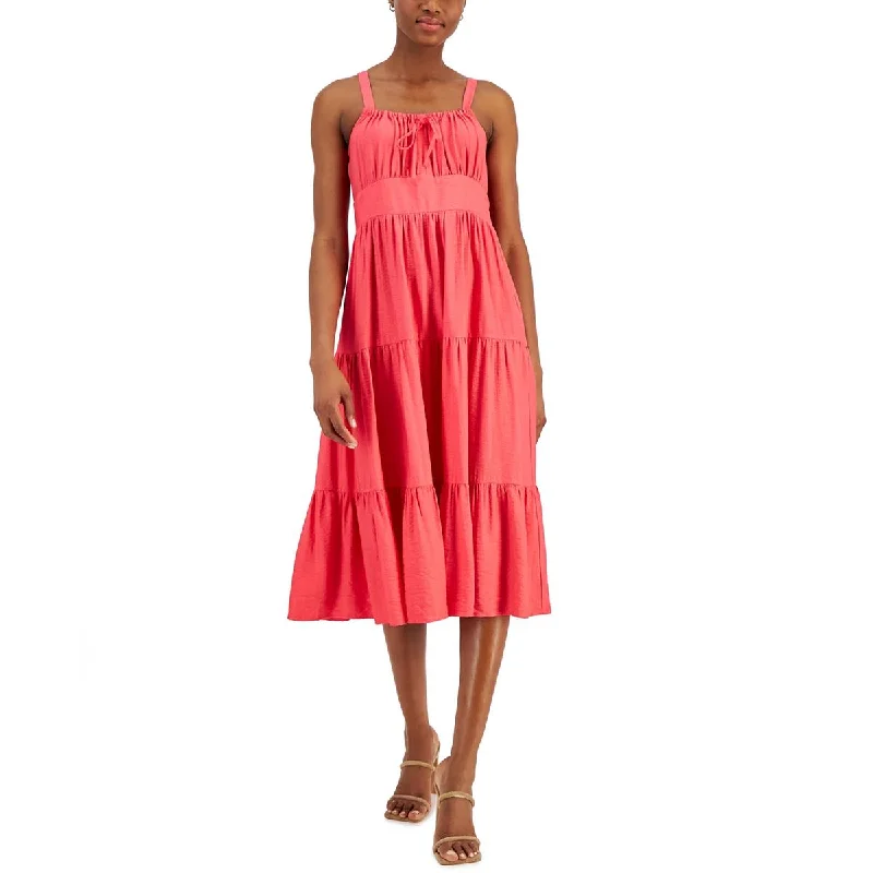 Markdown Madness INC Womens Knee Length Smocked Sundress