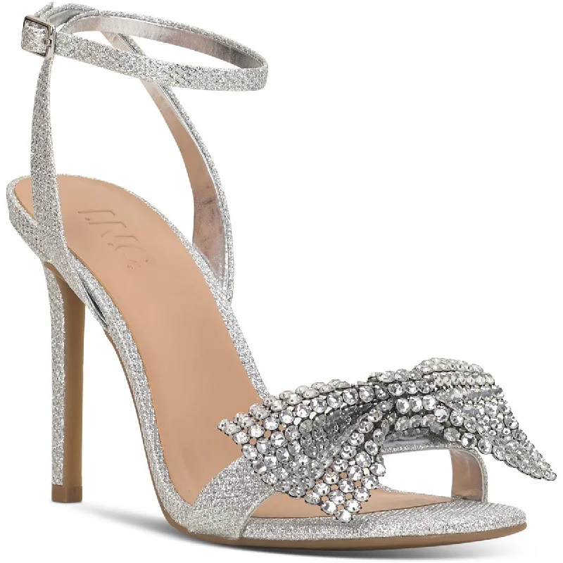Deal Explosion INC Womens Nemmzi Rhinestone Ankle Strap Heels