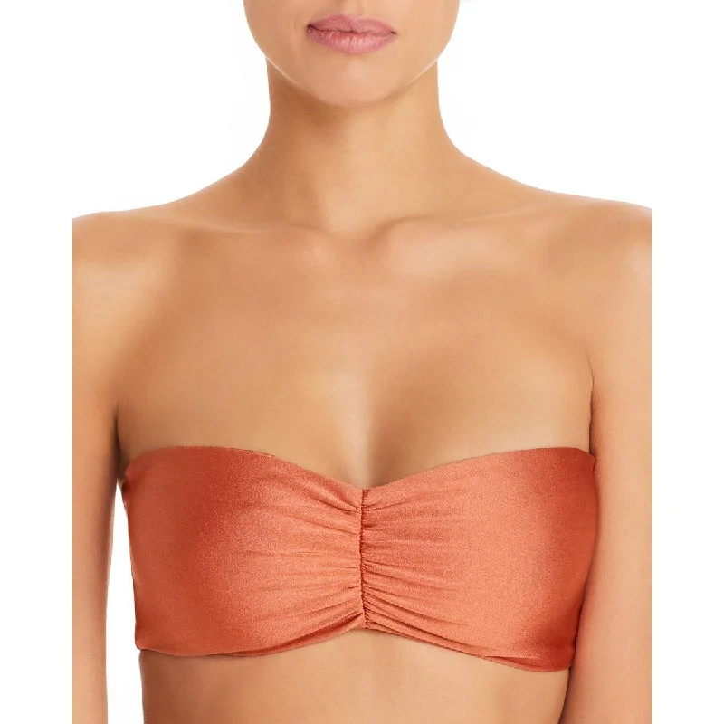 Take Advantage JADE Swim Womens Ava Shirred Bandeau Swim Top Separates