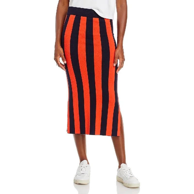 The Best Prices Kule Womens Silk Blend Striped Pencil Skirt