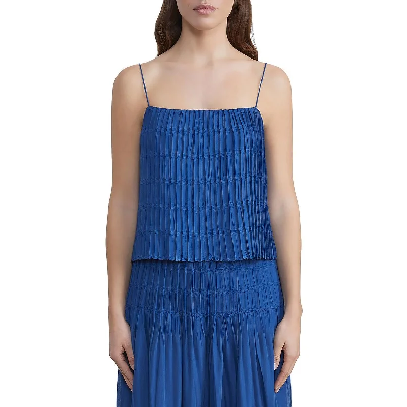 Shop and Save Lafayette 148 New York Womens Smocked Cropped Cami