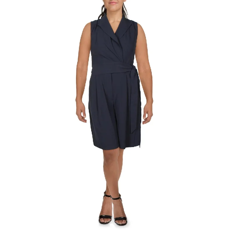 Lauren Ralph Lauren Womens Side Tie Surplice Romper