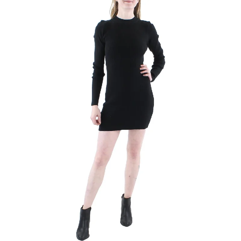 Don’t Miss Out Le Lis Womens Ribbed Knit Open Back Bodycon Dress