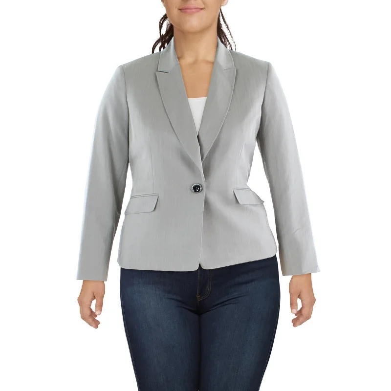 Fantastic Offers Le Suit Womens Woven Striped One-Button Blazer
